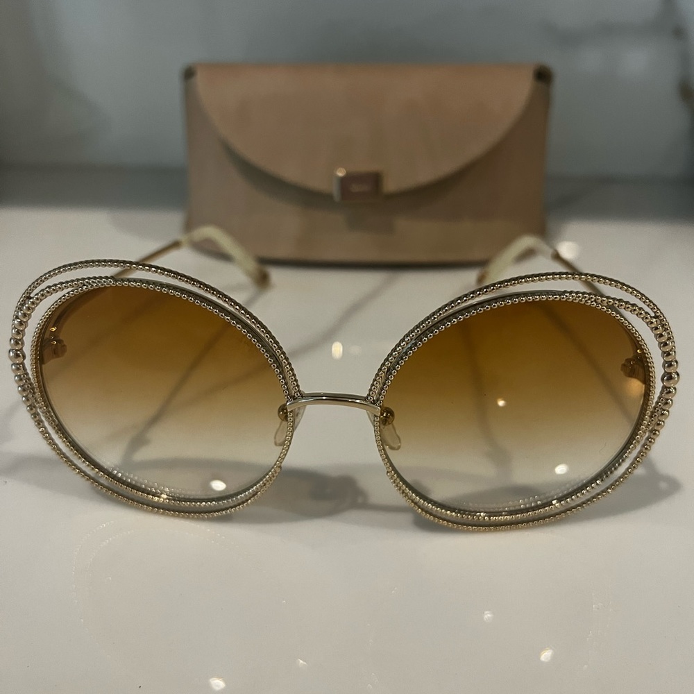 Brand new Chloe Carlins sunglasses in gold gradient